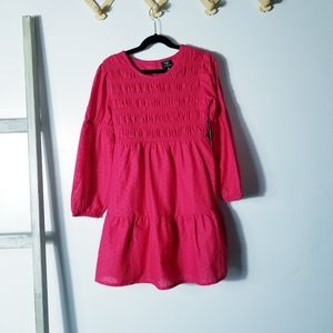 NWT ZAC GIRL'S RED TIERED DRESS SIZE MEDIUM